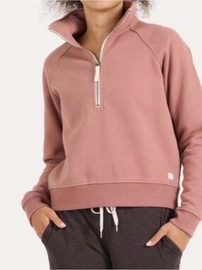 Vuori Restore Half Zip Sweatshirt Terracotta Small